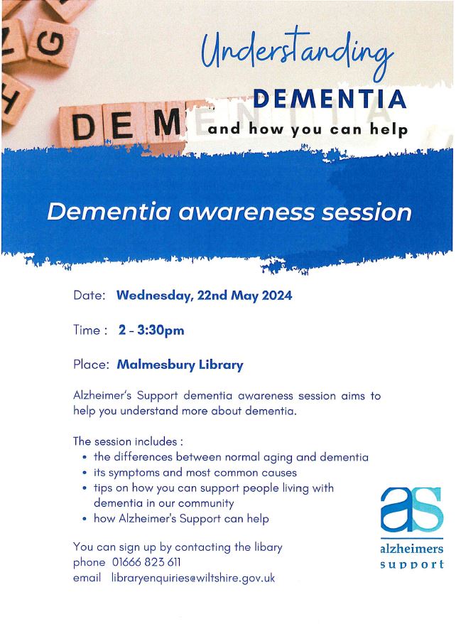 Malmesbury Library - Dementia Awareness Session